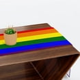 thumbnail image 3 of Rainbow LGBT Pride Flag Table Runner Linen Style 13x90 Inches Rustic Farmhouse Table Runner Kitchen Dining Table Decoration for Wedding Birthday Party Christmas, 3 of 6