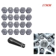 thumbnail image 1 of Sleek Design White Plastic and Rhinestone Wheel Lug Cap Set of 20 Pieces, 1 of 2