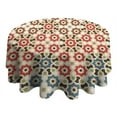 thumbnail image 4 of Round Waterproof Tablecloth 60×60 Inch, Vintage Floral Reusable Indoor/Outdoor Durable Table Cover for Party Kitchen Dinner Room Decor, 4 of 6
