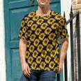 thumbnail image 4 of T Shirt For Men Cheerful Sunflower T-Shirt Man Bright Yellow Flower Street Style T-Shirts Summer Ret, 4 of 7