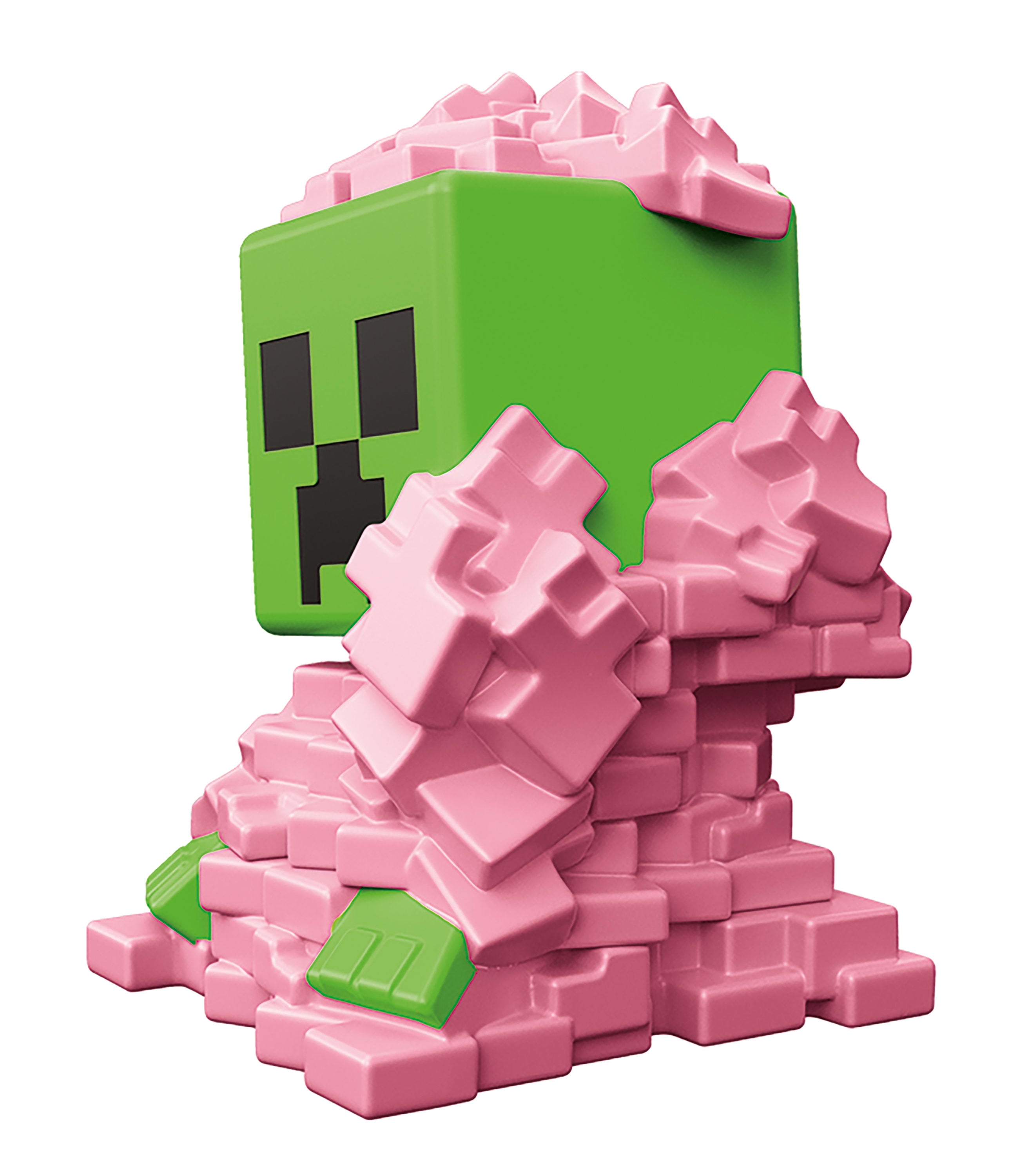Minecraft Mini Mode Spawn Egg with Mini Figure, Cherry Blossom, 1.5-inch Toy, Petal Pile Creeper