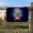 thumbnail image 2 of Hippie Basset Hound Portrait oil painting Watercolor Tie-dye Vintage Horizontal Metal Aluminum Sign Bassets Dog Breed Lovers Gifts Idea Wall Art Home Decor - 00015, 2 of 5