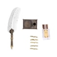 thumbnail image 1 of Quill Feather Pen,Feather Pen Sprinkle Gold Feather Quill Calligraphy Pen Expertly Crafted, 1 of 5