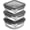 Black – 3-Pack, variant on 2 Pack Sandwich Containers, 24oz Stainless Steel Sandwich Box with Airtight ,  Metal Meal Prep Lunch Boxes, , Dishwasher Safe,  Storage Containers for Families (Black)