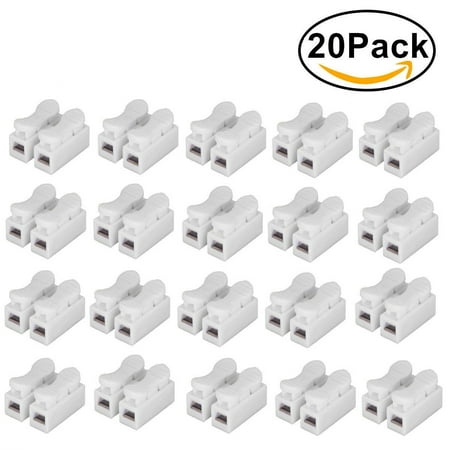 

20Pcs CH2 Spring Quick Wire Connector Clamp Block LED Strip Light High Quality