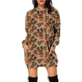 thumbnail image 4 of Otoño nueva ropa europea y americana vestido sudadera de manga larga falda con capucha con estampado de alces de Navidad, 4 of 5