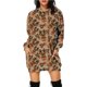 thumbnail image 4 of Otoño nueva ropa europea y americana vestido sudadera de manga larga falda con capucha con estampado de alces de Navidad, 4 of 5