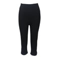 thumbnail image 5 of Garbnen Leggings Capri for Women Tights High Waisted Yoga Pants Women Zip Compression Summer Beach Sports Workout Pants for Women Black XXL, 5 of 6