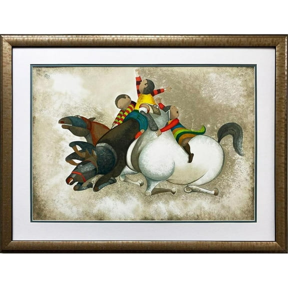 Graciela Rodo Boulanger "Trois Chevaux ( the 3 Horses)" Litho FRAMED ART Generic