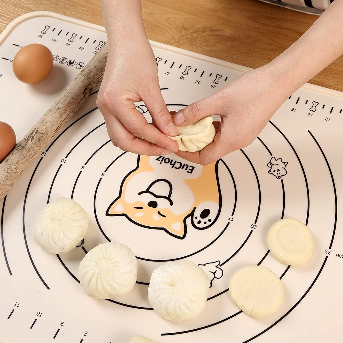 EuChoiz Silicone Pastry Mat 32" x 24" Non Stick Baking Mat Food Grade Silicone Rolling Dough Mat