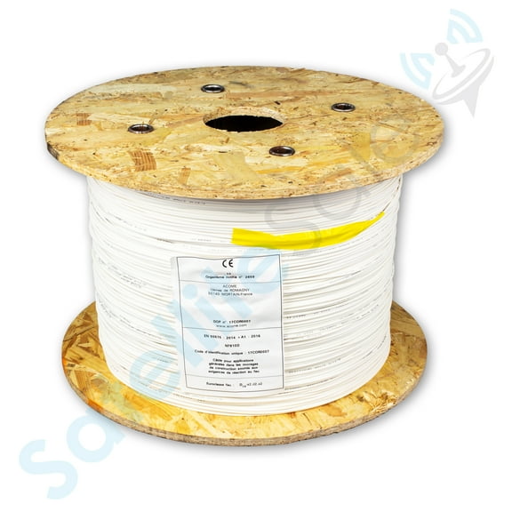 Acome N7910D Indoor Aramide Reinforced Fiber Optical 2.8mm Drop White Cable 1000m/3280ft