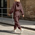 thumbnail image 5 of RongHuan Sweatsuits Women 2 Piece Outfit Fashion Hoodies Matching Cargo Sweatpants Fall Winter Track Suit with Pockets, 5 of 9
