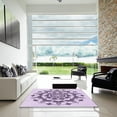 thumbnail image 7 of Ahgly Company Machine Washable Indoor Rectangle Transitional Purple Flower Purple Area Rugs, 7' x 9', 7 of 7
