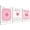 Pink Love Heart, variant on Pink Wall Decor Art Set of 3 - Angel Aura Inspirational Wall Decor, Pink Love Butterfly Canvas Paintings Prints for Living Room, Bedroom, Home Decor, Apartment Aesthetics - 12x16 in Framed