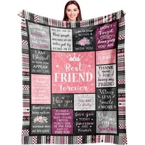 Best Friend Birthday Gifts for Women, Friendship Gifts for Best Friend Woman, Best Friend Christmas BFF Gifts, Best Friend Long Distance Gifts, Soul Sister Bestie Gifts Throw Blanket 60"X50"