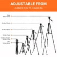 thumbnail image 5 of 60-Inch Lightweight Aluminum Tripod for Travel/Camera/Smartphone with Bluetooth Remote, Carry Bag, 11LB Maximum Load Capacity - MLT02, 5 of 8