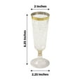 thumbnail image 3 of Efavormart 12 Pack | 6oz Gold Rim Glittered Plastic Champagne Glasses, Disposable Flutes With Detachable Base, 3 of 11