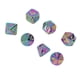 thumbnail image 4 of Dados de juego de rol, 7 piezas de dados poliédricos, juego de dados poliédricos transparentes, aspecto llamativo, 4 of 8