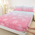 thumbnail image 3 of Homewish Xmas Snowflake Twin Sheet Sets 3pcs for Kids Boys Girls,Gradient Ombre Twin Fitted Sheet Microfiber,Merry Christmas Breathable Flat Sheet,Breathable Home Decor, 3 of 7