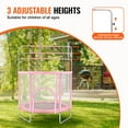 thumbnail image 3 of KFFKFF Trampoline pour Enfants de 55 Pouces, 4,6 Pi pour Usage Intérieur et Extérieur, Petit Trampoline pour Tout-Petits avec Filet de Protection et Panier de Basketball, Rose, 3 of 9