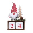 thumbnail image 1 of Calendario de escritorio de cuenta regresiva para Navidad con adornos de muñeco de nieve y elfo para Año Nuevo rojo, 1 of 6