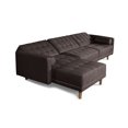 thumbnail image 4 of Sala Modular Sofá Cama Reversible De Lino Chocolate Beehive Memory Foam Modelo Chiara, 4 of 8