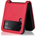 thumbnail image 5 of case for Galaxy Z Flip 4 Case Wallet, Ultra -Thin Retro Style with Card Holder Samsung Flip 4 Case Compatible with Samsung Galaxy Z Flip4 5G, Red, 5 of 14