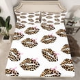 thumbnail image 2 of Feelyou Princess Bowknot Lips Twin Sheet Sets, Cheetah Print Bedding, 3-Piece, 2 of 7
