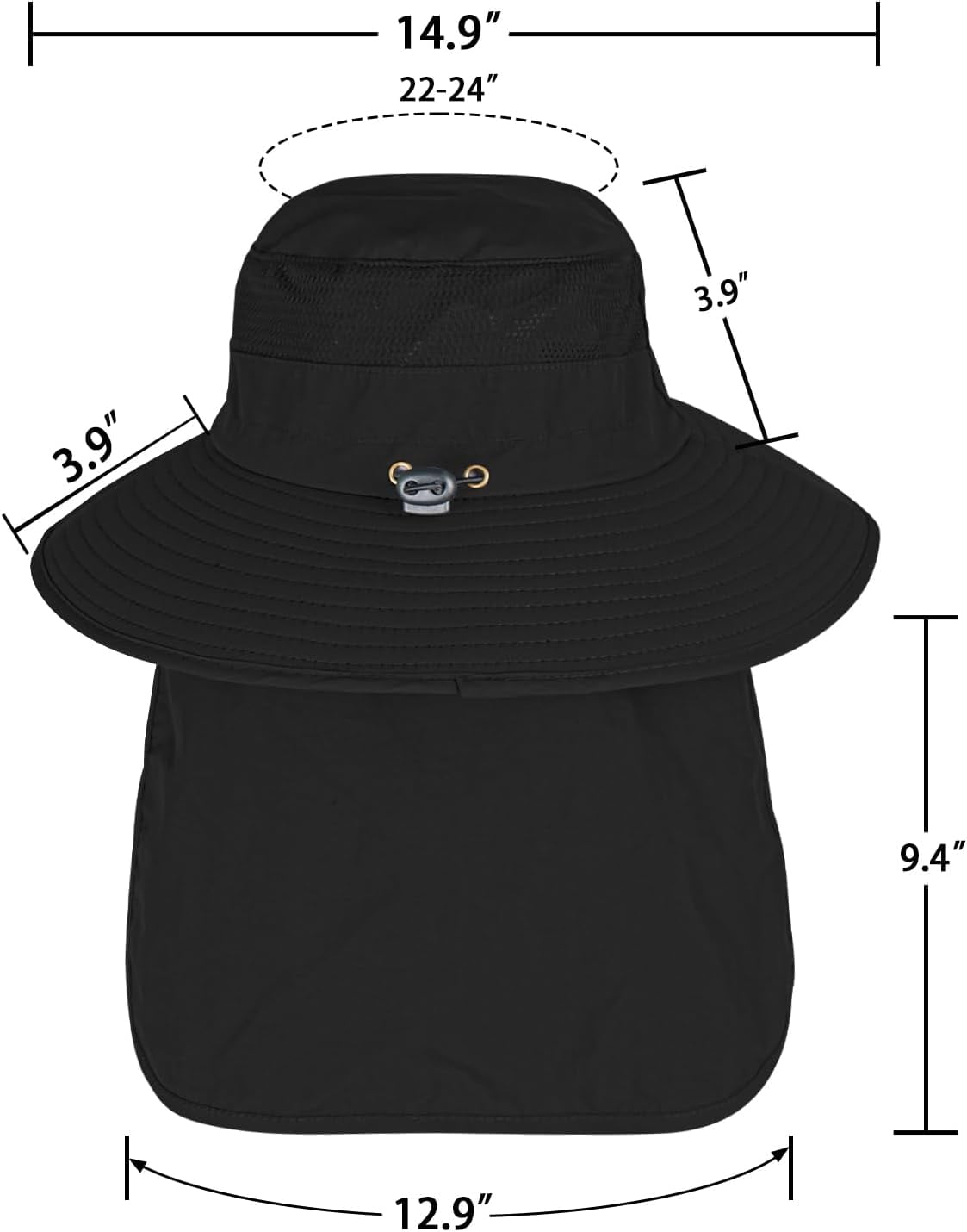 Stcylzfu Breathable UPF 50+ Fishing & Safari Hat with Wide Brim and Protective Neck Flap for Extended Sun Exposure