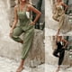 thumbnail image 2 of Monos de mujer de una pieza, pantalones cargo, pantalones largos informales, monos con tirantes, con cordones, ajustados, de cintura alta, sin mangas, 2 of 5