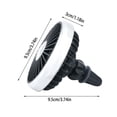 thumbnail image 3 of Klonfd Car Fan USB Powered For Mounted 360° Rotatable With Colorful Light Portable Clip Fans That Blow Cold Air Vent Cooler Small Mini Silent Fan For Vehicle Van Truck, 3 of 6