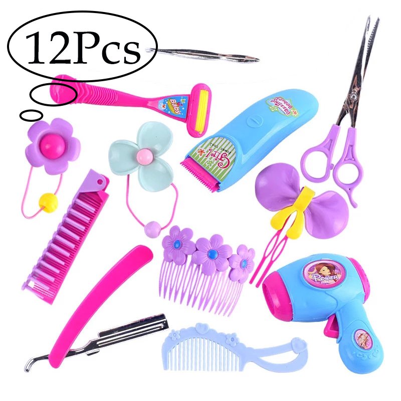 LNKOO 12 Piece Toys Kids Beauty Salon Set, Stylish Girls Beauty Fashion