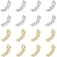 thumbnail image 1 of 16 piezas de conectores de loto hueco de 2 colores, conectores de raíz de loto, conectores de raíz de loto, conectores de doble bucle de acero inoxidable., 1 of 5