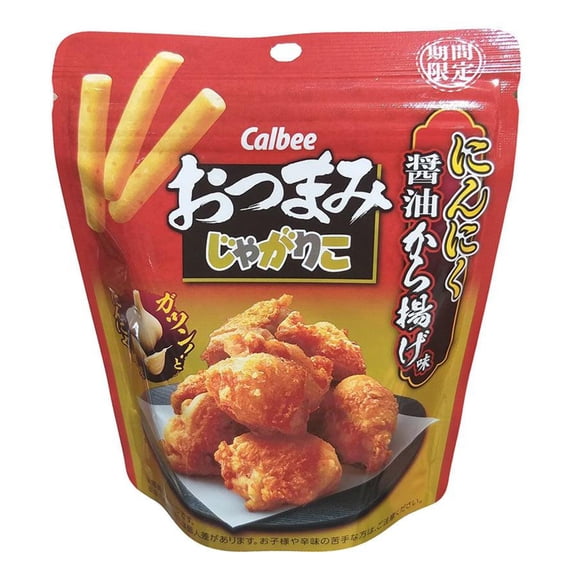 Calbee - Otsumami Jagariko (Garlic Soy Sauce), 1.34 Ounces (1 Pouch)