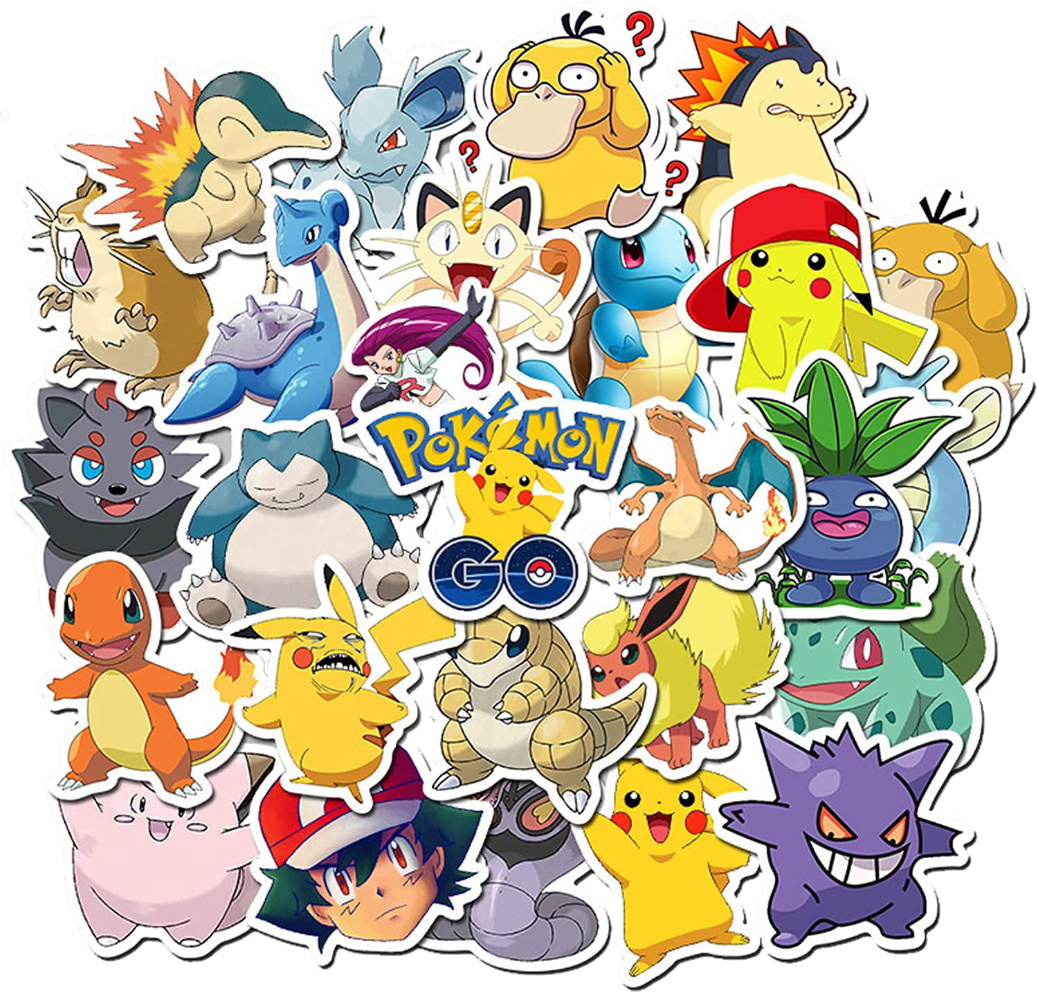 Pokemon Stickers 50pcs Pikachu Vinyl Decal Waterproof Kids Stickers Laptop Phone