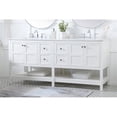 thumbnail image 2 of Elegant Decor Theo 72" Steel and Solid Wood Double Bathroom Vanity in White, 2 of 8
