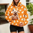 thumbnail image 2 of Xijirk Halloween All‑Over Print Pet Pouch Hoodie Kangaroo Carrier Pocket Drawstring Pullover Size:L, 2 of 5