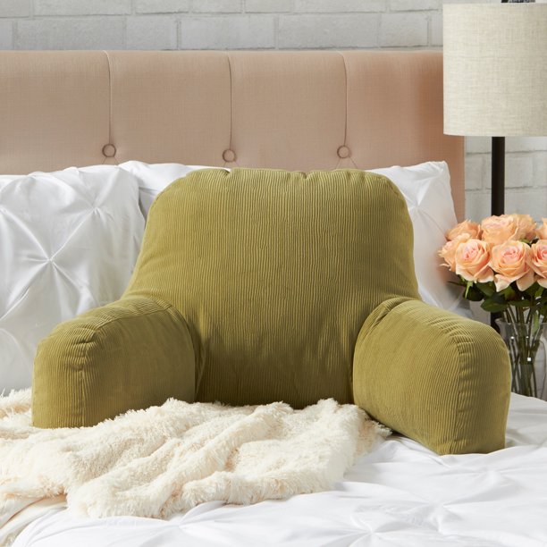 Olive Green Corduroy Microfiber Omaha Bed Rest Pillow