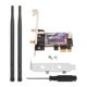 thumbnail image 2 of Dongle WiFi PCIe, Bluetooth 5.2 802.11AX Adaptador De Tarjeta De Red PCIe WPA3 De Doble Banda Latencia Ultrabaja AX1800 Antena Dual 6dBi Para PC, 2 of 7