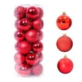 thumbnail image 3 of Adornos navideños Avdjesfny para exteriores, 24 bolas navideñas, adornos para árbol de Navidad, bolas colgantes para decoración de fiestas, bodas y festividades., 3 of 6