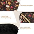 thumbnail image 5 of FORMRS Makeup Bag Travel Cosmetic Organizer for Women Fold Flat Zipper Pouch with Handle, Chocolate Cakes, 5 of 8