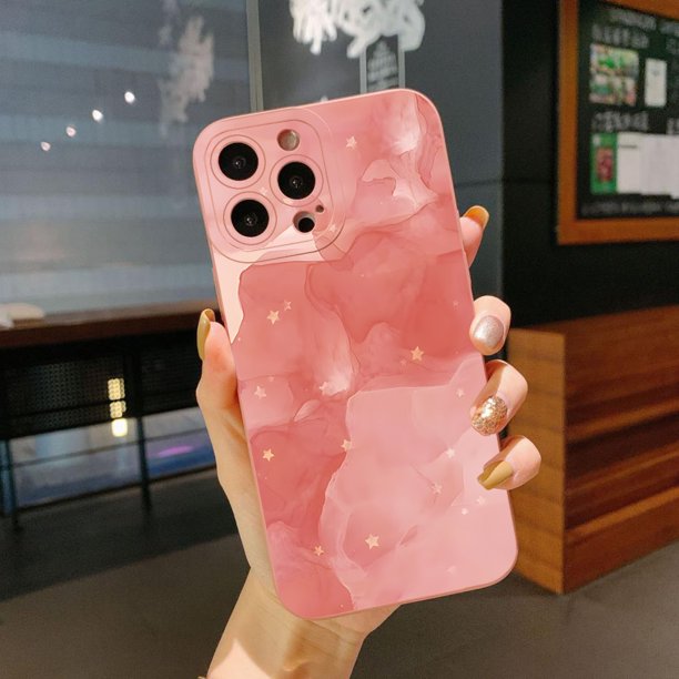 Para Xiaomi Redmi Note 11 Pro 5G 11S 10 4G 10S 10C 9C A1 Pink Gradient Square Edge Cubierta Completa Len Funda Protectora