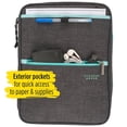 thumbnail image 4 of Five Star 1" Carry-All Zipper Binder, Mint/Charcoal, 4 of 4
