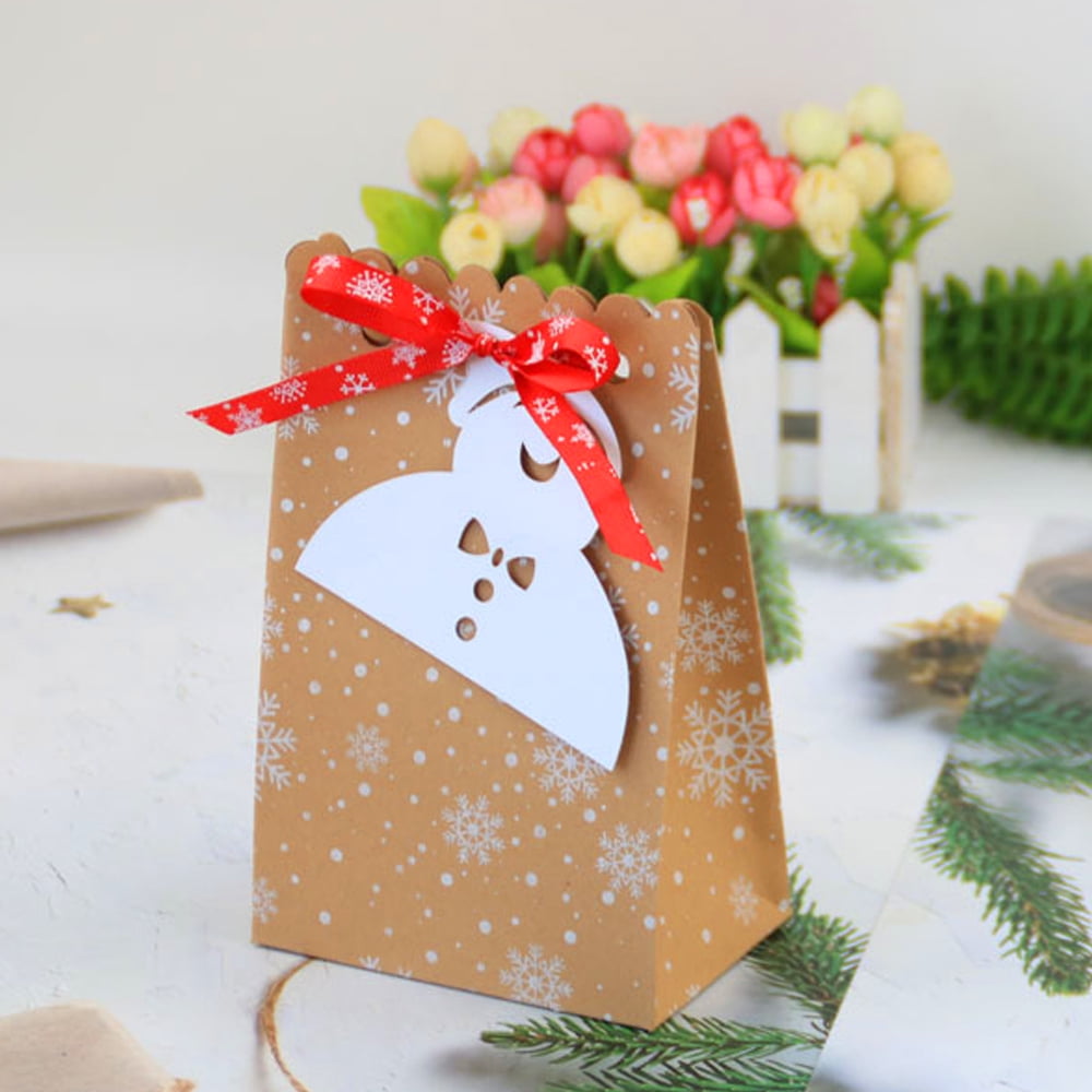 3d christmas gift boxes with bow party favor & goody bolsas & paper goody bolsas