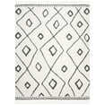 thumbnail image 2 of SAFAVIEH Moroccan Fringe Barclay Geometric Shag Area Rug, Ivory/Grey, 5'3" x 7'6", 2 of 10