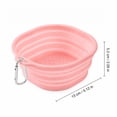 thumbnail image 3 of Aoznliie Travel Dog Bowls, Lightweight Collapsible Silicone Dog Bowl for Camping, 5.1x5.1x0.5 inch Portable Dog Water Bowl for Walking Travel, Pink, 3 of 6