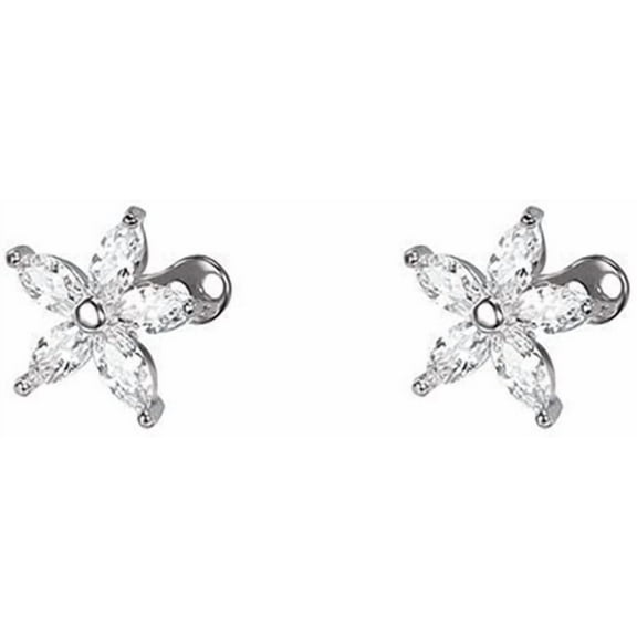 Heart Dermal Anchor Tops and Base Stainless Steel Cubic Zirconia Surface Skin Body Piercing Internally Threaded Microdermals Body Jewelry for Women Men
