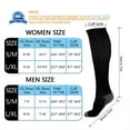 thumbnail image 3 of Bas de Compression de Course Hommes Femmes Chaussettes de Sport Marathon Chaussettes de Randonnée 20-30 mmHg Ajustement Vol Grossesse Enflure Varices QYSZ03-gray S-M, 3 of 6