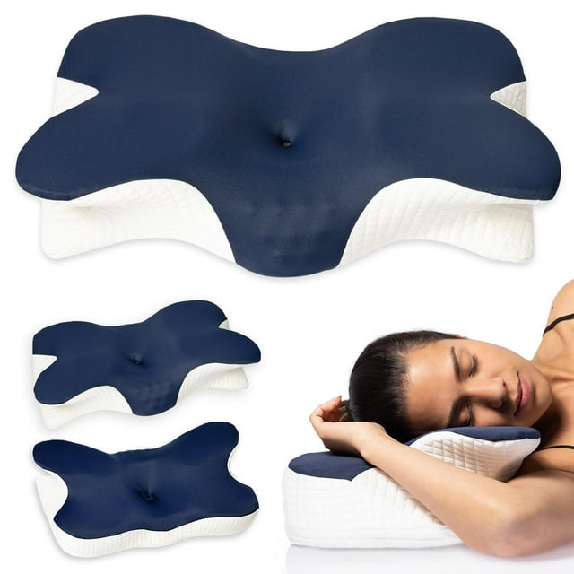 Almohada Cervical Ortopedica de Memory Foam Almohadas Cervicales Ortopédicas para Dormir Soporte Ergonómico Hipoalergenica