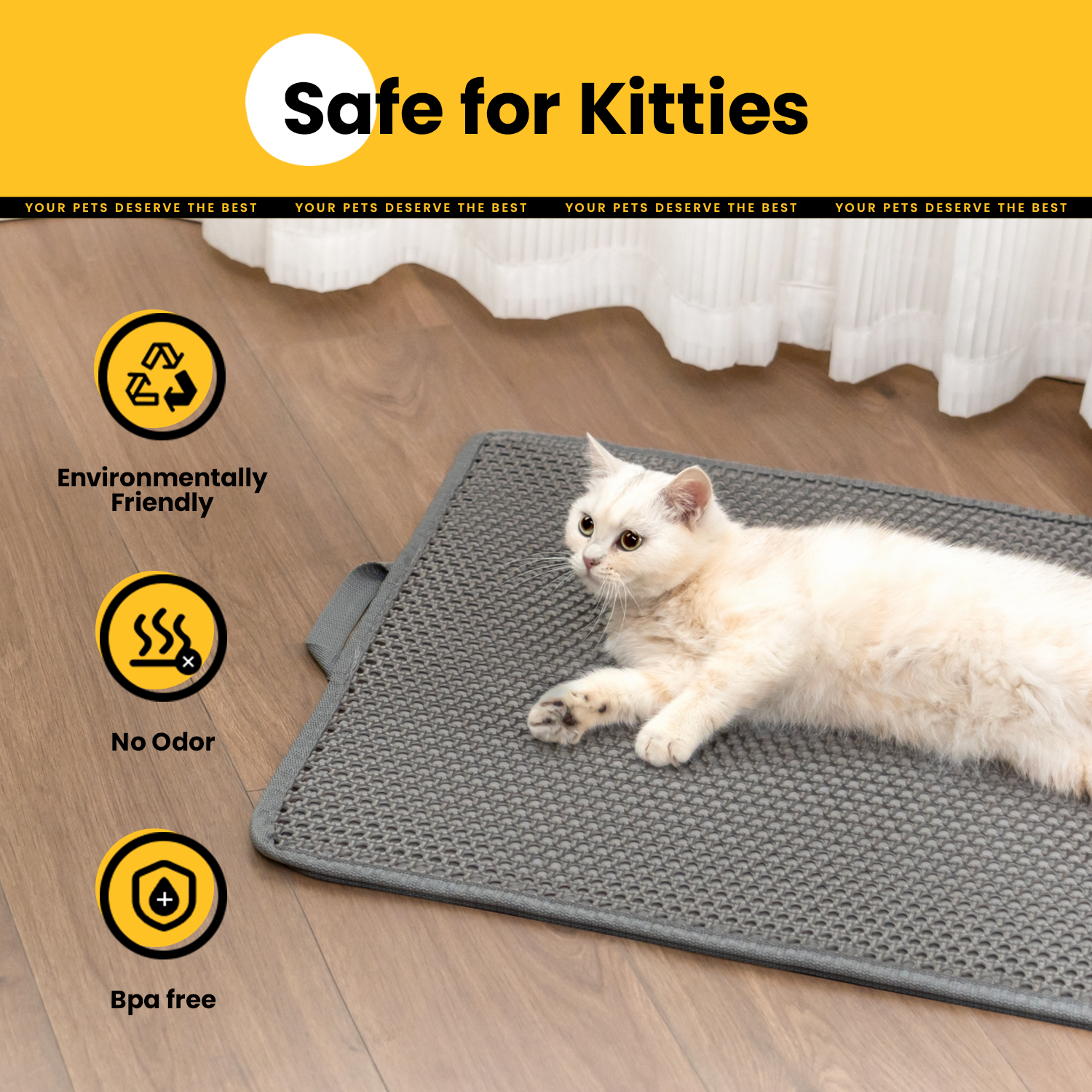 Conlun Cat Litter Mat, 23" x 17" Honeycomb photo 7